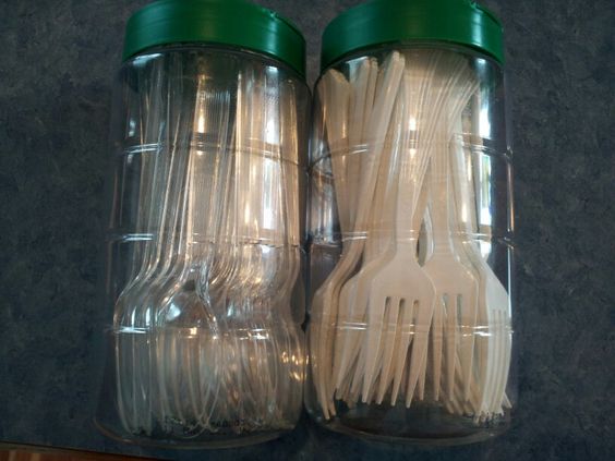 idée pour ranger les ustensiles de camping